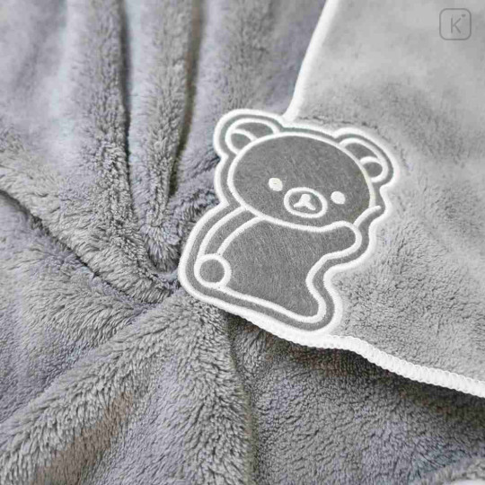 Japan San-X Hair Turban - Rilakkuma : Basic Rilakkuma Monochrome Microfiber Grey - 2