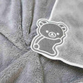 Japan San-X Hair Turban - Rilakkuma : Basic Rilakkuma Monochrome Microfiber Grey - 2