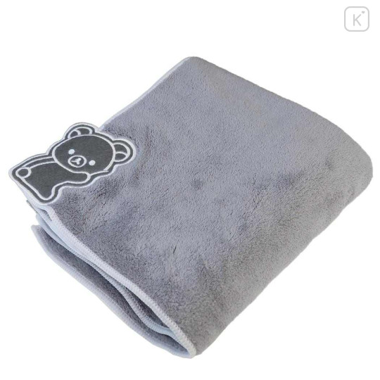 Japan San-X Hair Turban - Rilakkuma : Basic Rilakkuma Monochrome Microfiber Grey - 3