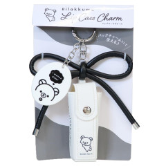 Japan San-X Lip Pouch Keychain Bag Charm - Korilakkuma : Basic Rilakkuma Monochrome