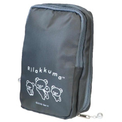 Japan San-X Vertical Cosmetic Pouch - Rilakkuma : Grey