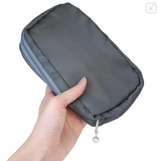 Japan San-X Vertical Cosmetic Pouch - Rilakkuma : Grey - 2