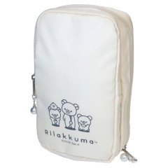 Japan San-X Vertical Cosmetic Pouch - Rilakkuma : Ivory