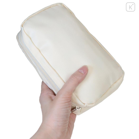 Japan San-X Vertical Cosmetic Pouch - Rilakkuma : Ivory - 2