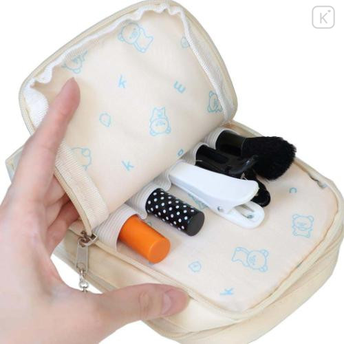 Japan San-X Vertical Cosmetic Pouch - Rilakkuma : Ivory - 4