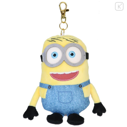Japan Minions Plush Pass Case Pouch with Reel - Minions & Monsters Henry - 1