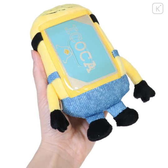 Japan Minions Plush Pass Case Pouch with Reel - Minions & Monsters Henry - 2