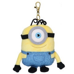 Japan Minions Plush Pass Case Pouch with Reel - Minions & Monsters James