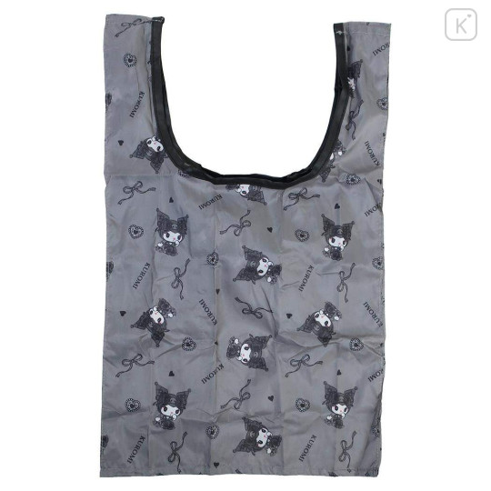 Japan Sanrio Drawstring Storage Mini Eco Bag - Kuromi : Lace - 1