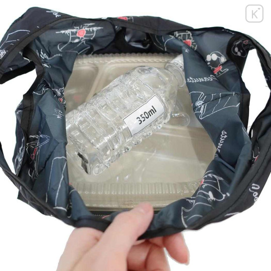 Japan Peanuts Drawstring Storage Mini Eco Bag - Snoopy : Joe Cool - 3