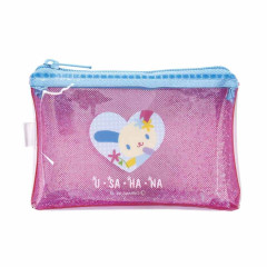 Japan Sanrio Glitter Flat Mini Pouch - Usahana