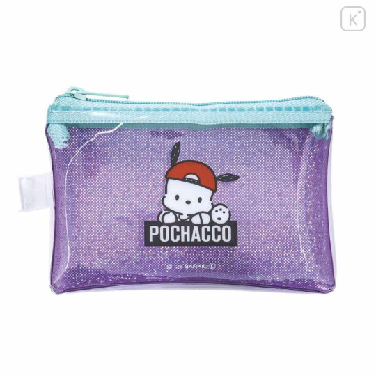 Japan Sanrio Glitter Flat Mini Pouch - Pochacco - 1
