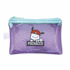 Japan Sanrio Glitter Flat Mini Pouch - Pochacco