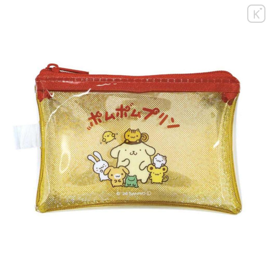 Japan Sanrio Glitter Flat Mini Pouch - Pompompurin - 1