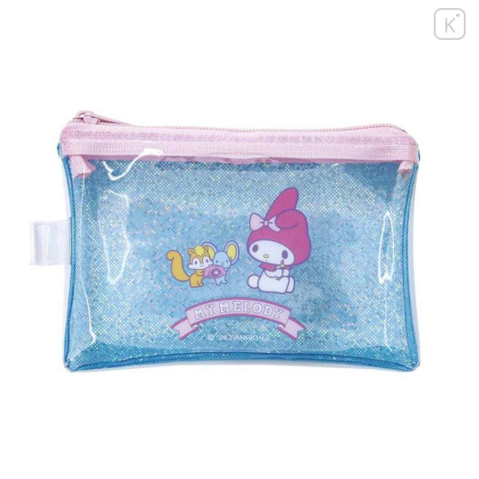 Japan Sanrio Glitter Flat Mini Pouch - My Melody - 1