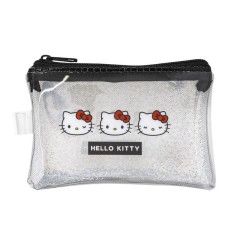 Japan Sanrio Glitter Flat Mini Pouch - Hello Kitty