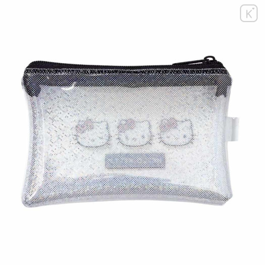 Japan Sanrio Glitter Flat Mini Pouch - Hello Kitty - 2