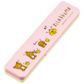 Japan San-X Chopsticks 18cm & Spoon with Case - Kiiroitori & Rilakkuma : Relax Pink - 3