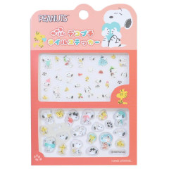 Japan Peanuts Petit Sticker Nail Sticker - Snoopy & Woodstock : 3D Drop Bling