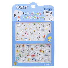 Japan Peanuts Petit Sticker Nail Sticker - Olaf & Snoopy : Brothers 3D Drop Bling