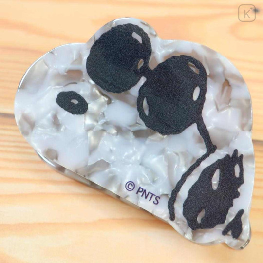 Japan Peanuts Hair Claw Clip - Snoopy : Joe Cool Pearl Marble - 3