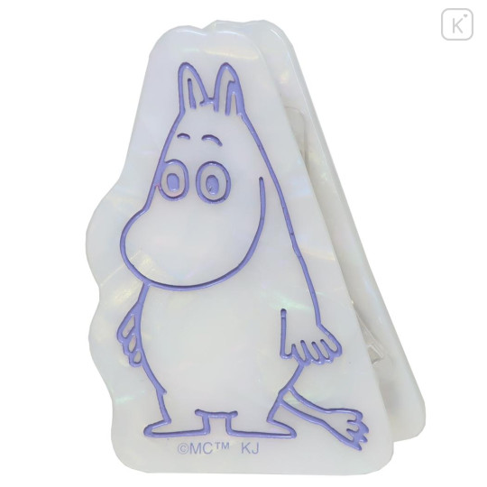 Japan Moomin Hair Claw Clip - Moomintroll : Pearl Marble White - 1