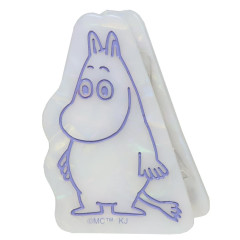 Japan Moomin Hair Claw Clip - Moomintroll : Pearl Marble White