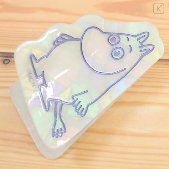 Japan Moomin Hair Claw Clip - Moomintroll : Pearl Marble White - 3