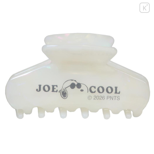 Japan Peanuts Hair Claw Clip - Snoopy : Joe Cool Pearl Marble Ivory - 1