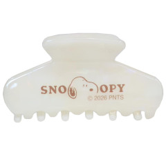 Japan Peanuts Hair Claw Clip - Snoopy : Pearl Marble Ivory