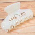 Japan Peanuts Hair Claw Clip - Snoopy : Pearl Marble Ivory - 3
