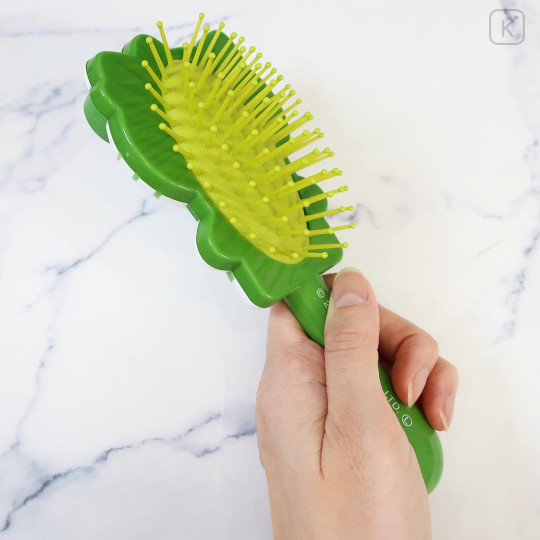 Japan Sanrio Hair Brush - Hello Kitty : Matcha Grren - 2