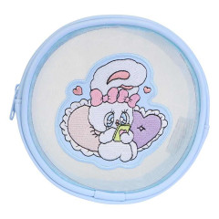 Japan Esther Bunny Mesh Mini Pouch - Relax Blue