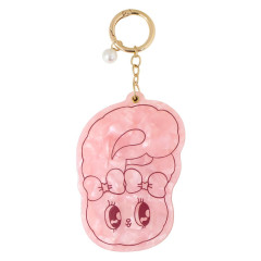 Japan Esther Bunny Mirror Keychain Bag Charm - Pearl Marble Pink