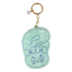 Japan Esther Bunny Mirror Keychain Bag Charm - Pearl Marble Blue