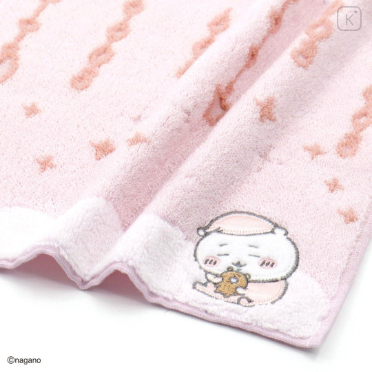 Japan Chiikawa Mini Towel Handkerchief - Chiikawa : Munyamunya Pink - 2