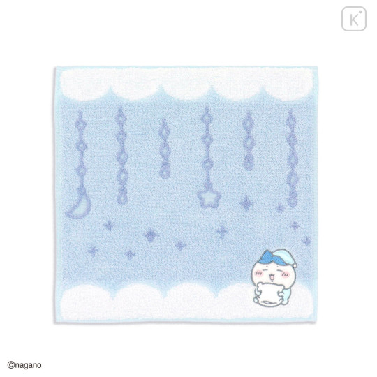 Japan Chiikawa Mini Towel Handkerchief - Hachiware : Munyamunya Blue - 1
