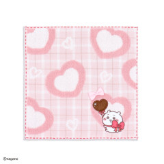 Japan Chiikawa Mini Towel Handkerchief - Chiikawa : Chocolate & Cookie Pink