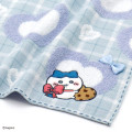 Japan Chiikawa Mini Towel Handkerchief - Hachiware : Chocolate & Cookie Blue - 2