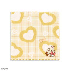 Japan Chiikawa Mini Towel Handkerchief - Usagi : Chocolate & Cookie Yellow