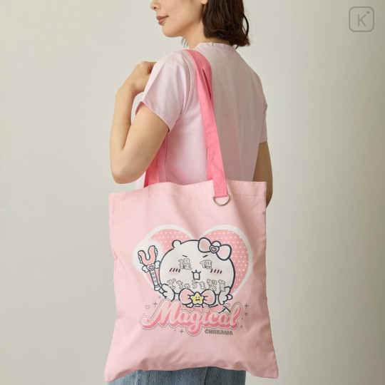 Japan Chiikawa Tote Bag - Chiikawa : Magical Chiikawa Pink - 2