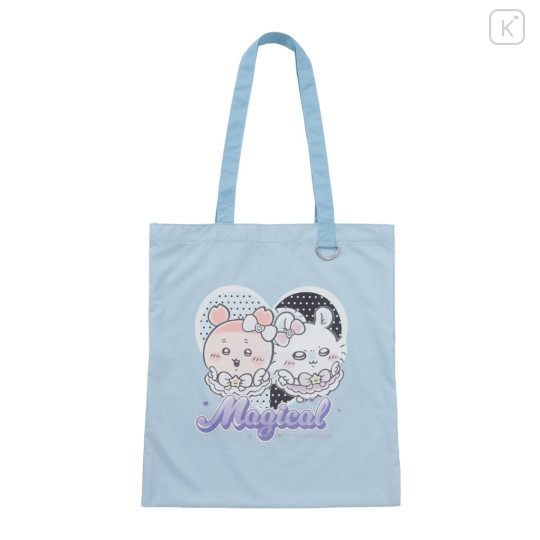Japan Chiikawa Tote Bag - Furuhonya Kani-chan & Momonga : Magical Chiikawa Saxophone - 1