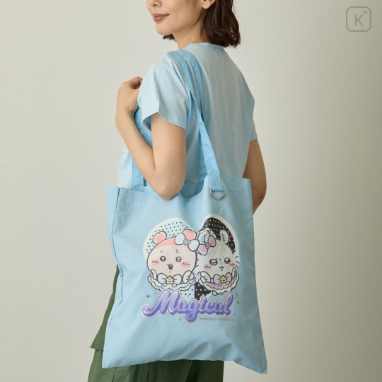 Japan Chiikawa Tote Bag - Furuhonya Kani-chan & Momonga : Magical Chiikawa Saxophone - 2