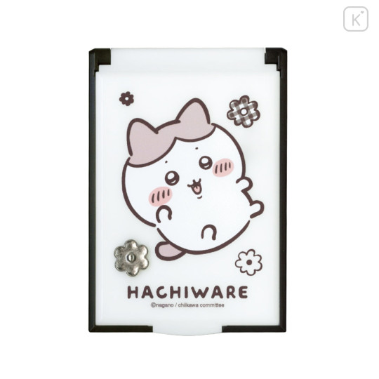 Japan Chiikawa Card Mirror - Hachiware : Monotone Daisy - 1