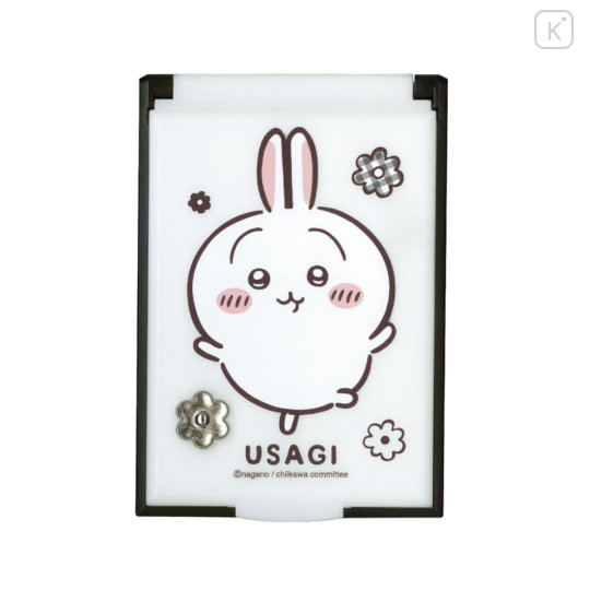 Japan Chiikawa Card Mirror - Usagi : Monotone Daisy - 1