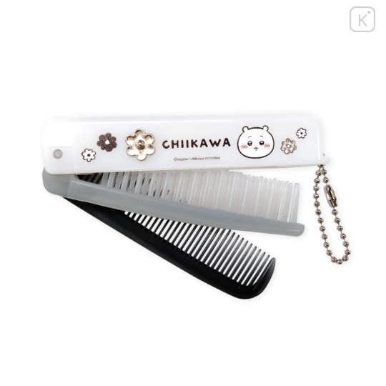Japan Chiikawa Folding Brush & Comb - Chiikawa : Monotone Daisy - 4