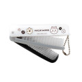 Japan Chiikawa Folding Brush & Comb - Hachiware : Monotone Daisy - 4