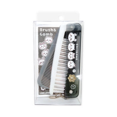 Japan Chiikawa Folding Brush & Comb - Monotone Daisy