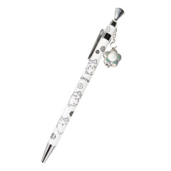 Japan Chiikawa Charm Ballpoint Pen - Hachiware : Monotone Daisy
