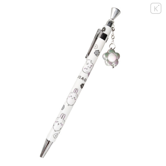 Japan Chiikawa Charm Ballpoint Pen - Usagi : Monotone Daisy - 1